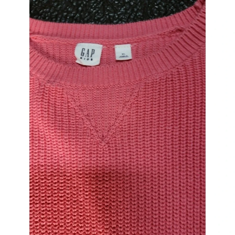 Gap Kids Pink With Sparkles Long Sleeve Knit Sweater Girls Size XL